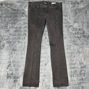 Guess Bootcut Jeans Womens 31 Black Sarah Fit Medium Rise Rhinestone Q24A0001000